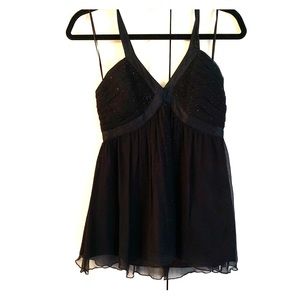 Black rhinestone halter top